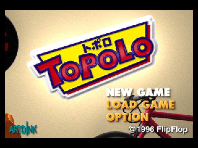 ToPoLo title screen for Playstation